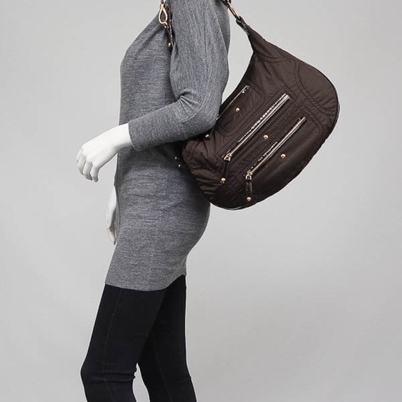 TOD’S Luna nylon patent leather brown media bag - Picture 2 of 5